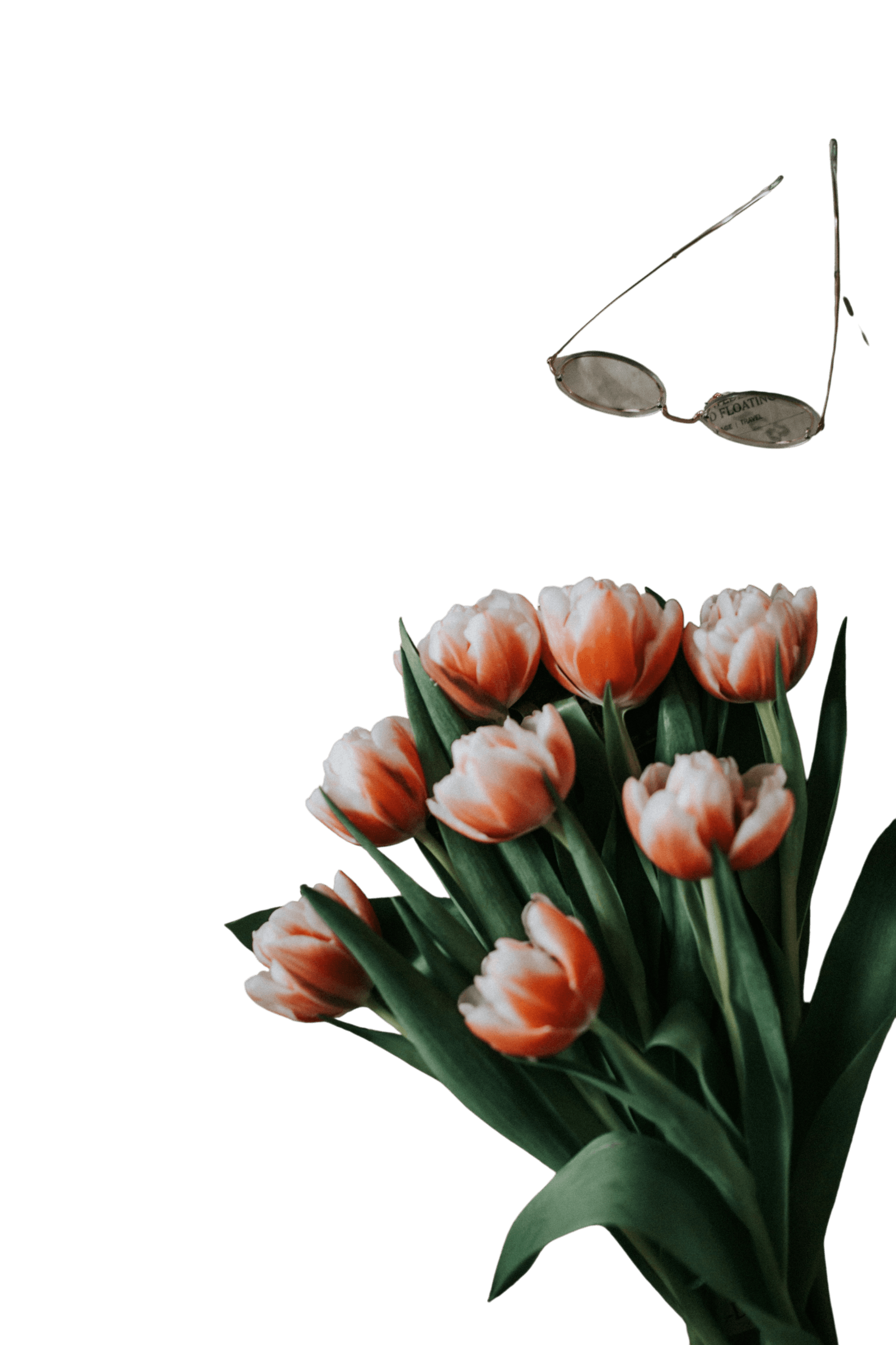 Buquê de tulipas alaranjadas